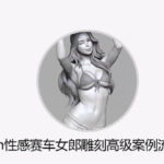 Zbrush性感赛车女郎手办雕刻高级案例流程教程【画质不错有素材】