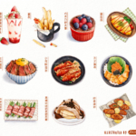 【Eleven_To】水彩美食团练第二期2021年3月ipad插画课【画质高清有笔刷素材】